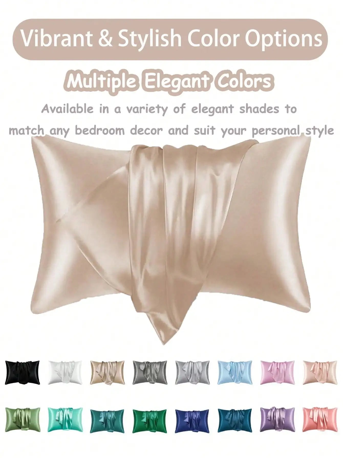 Luxurious Silky Soft Pillowcase With Envelope Closure