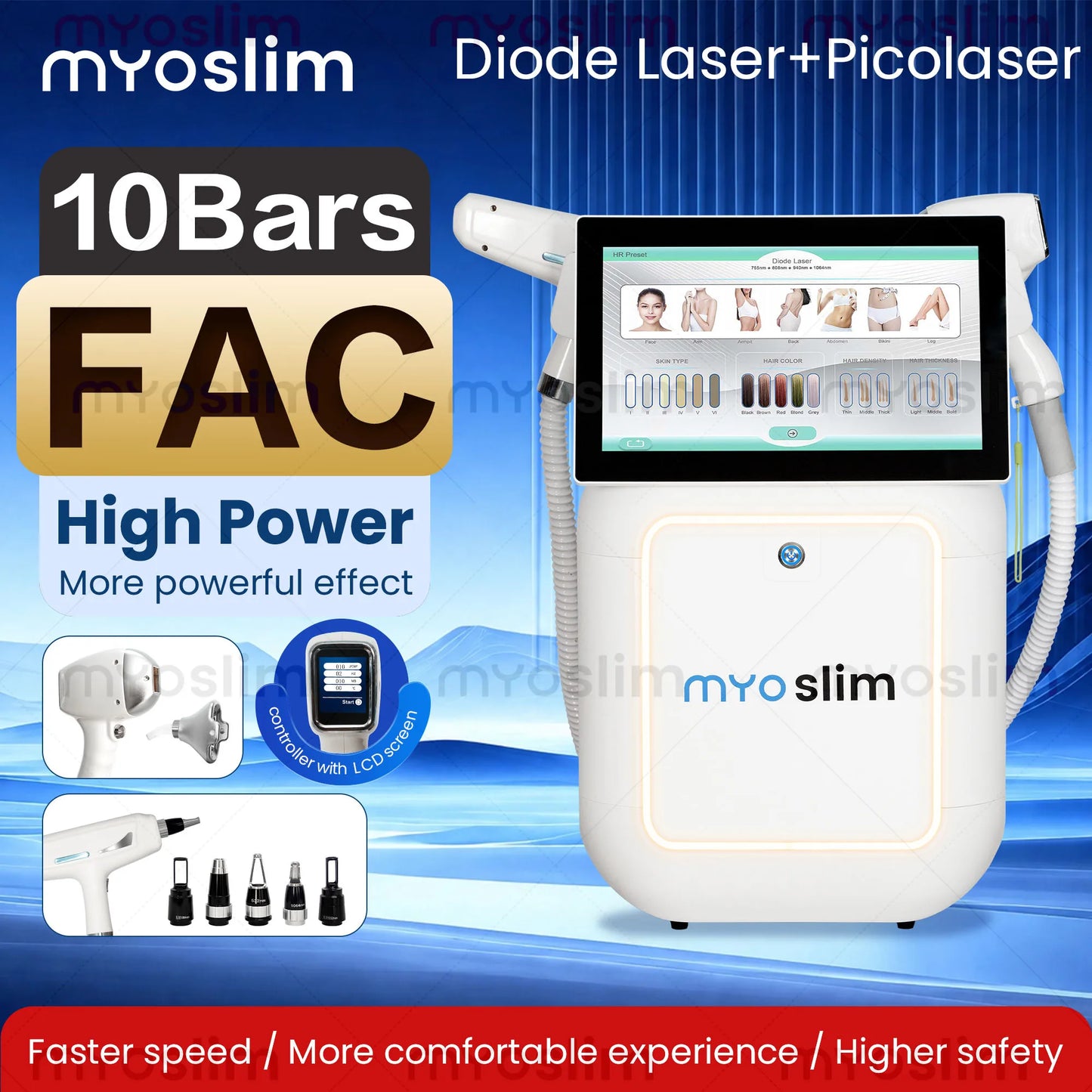 5000WFAC 808 Diode Hair Removal And Picosecond Laser Machine