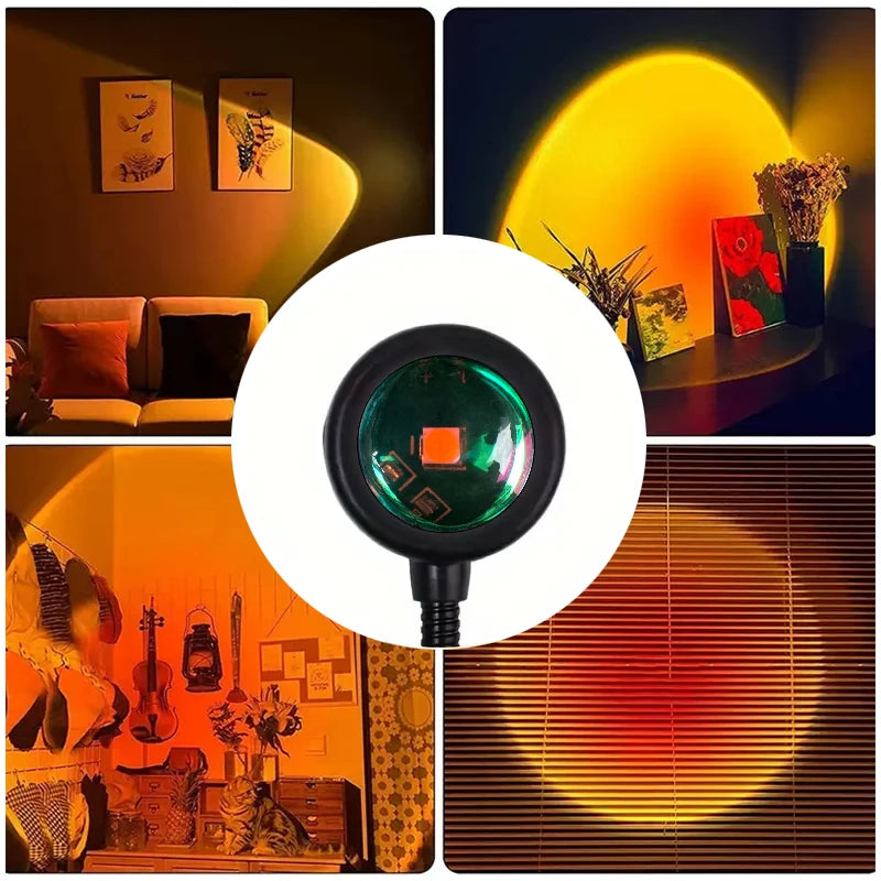 Sunset Projection Lamp USB Home Decor Mood Lamp Multi-Angle Rotatable