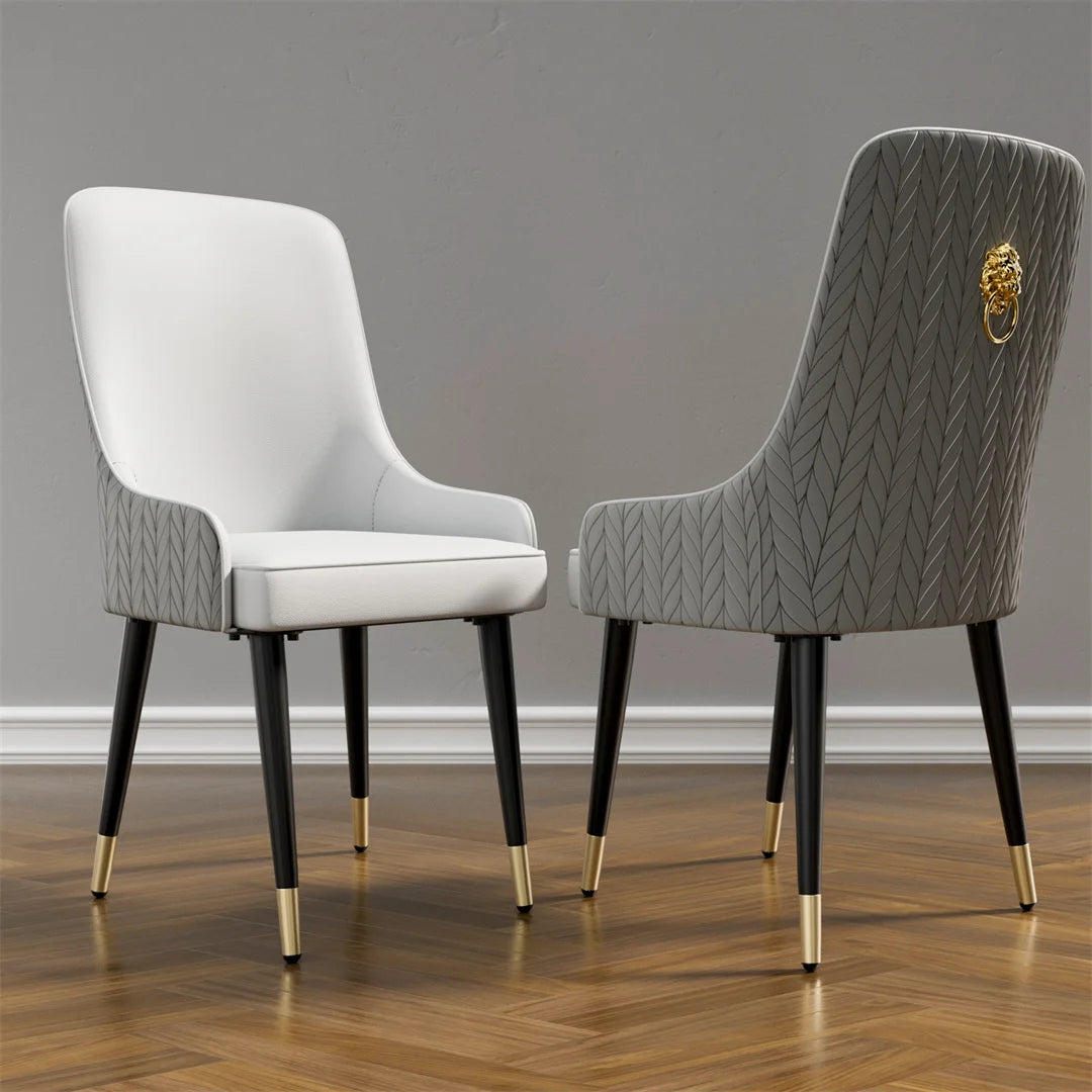 Luvodi Modern Dining Chairs Set Of 2 Tufted Lion