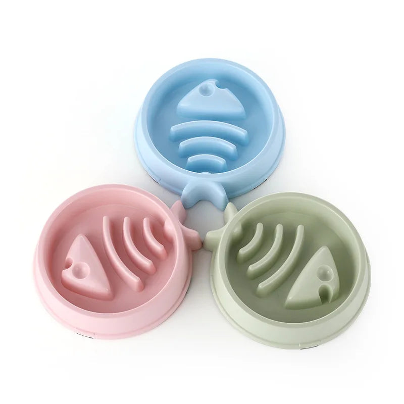 Slow Feeder Pet Bowl Anti Choking Non Slip Round Design