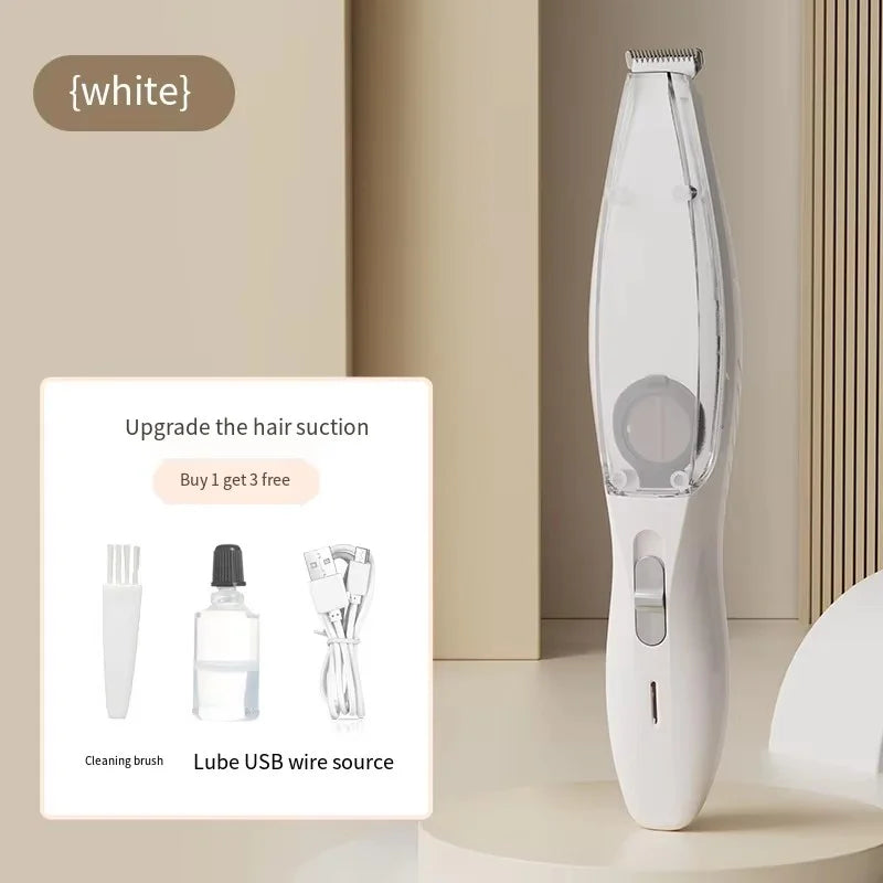2-In-1 Pet Hair Suction Shaver for Dogs and Cats Rechargeable