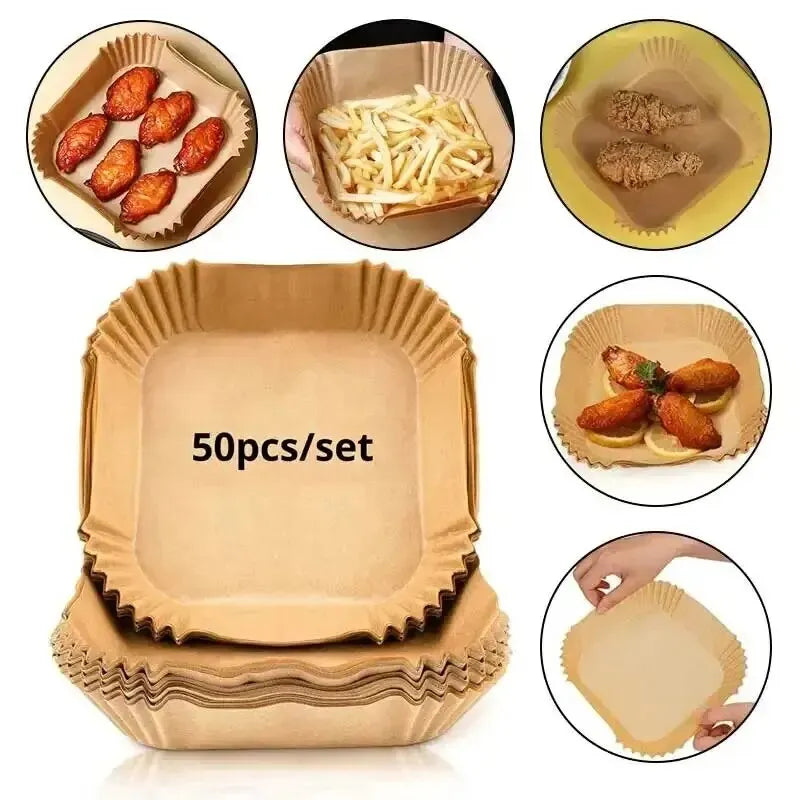Eco Friendly Air Fryer Disposable Paper Liners Non Stick Kitchen