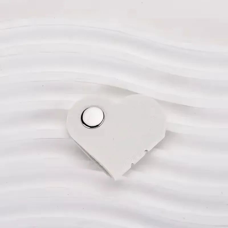 PU Leather Cable Organizer Heart Shaped Clip For Cables