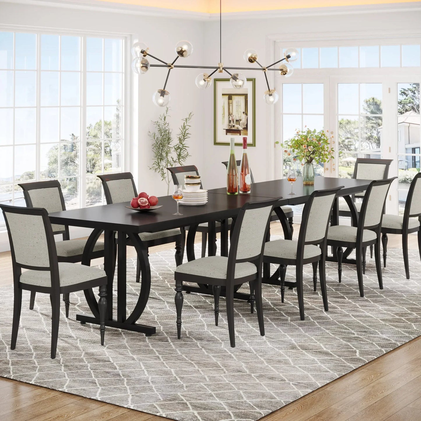 Tribesigns Modern Heavy Duty Metal Frame Industrial Dining Kitchen Table, No Chairs