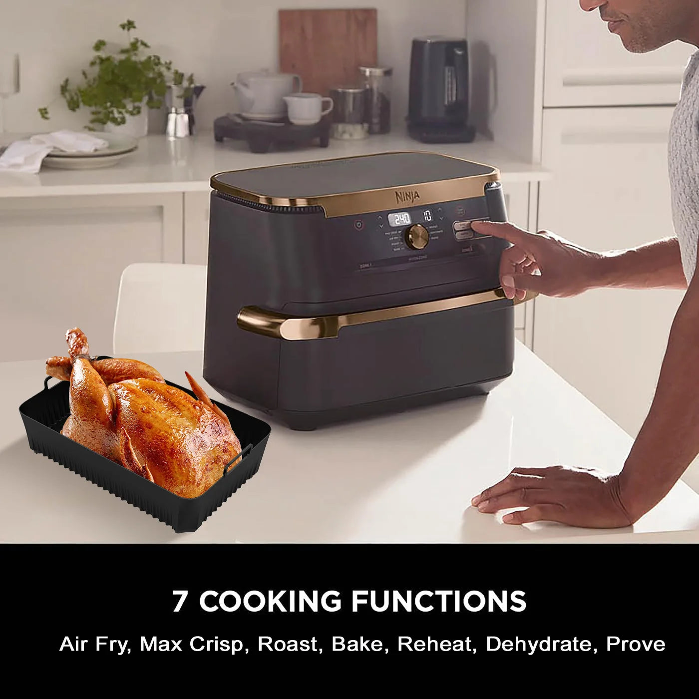 Air Fryer Silicone Liners for DZ071 AF500UK Baskets