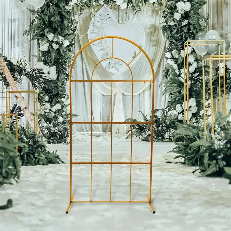 Outdoor Wedding Arch Backdrop Stand Iron Garden Decor