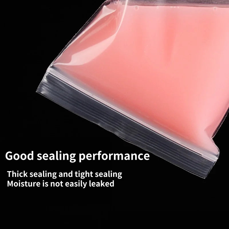 Transparent Zip Bags Reclosable Vacuum Storage Poly Bags For Kitchen