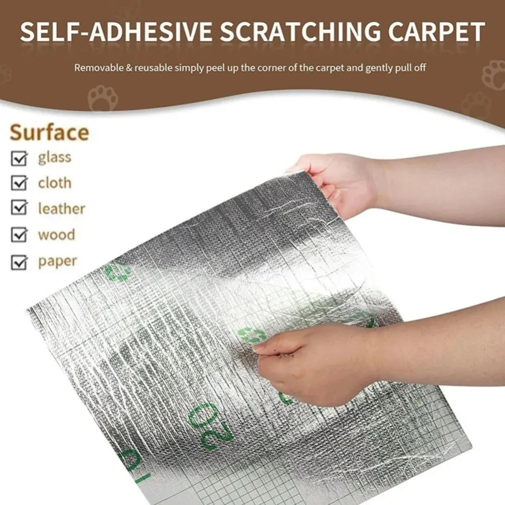 Self-Adhesive Cat Scratching Mat Trimmable Carpet Sofa Protector