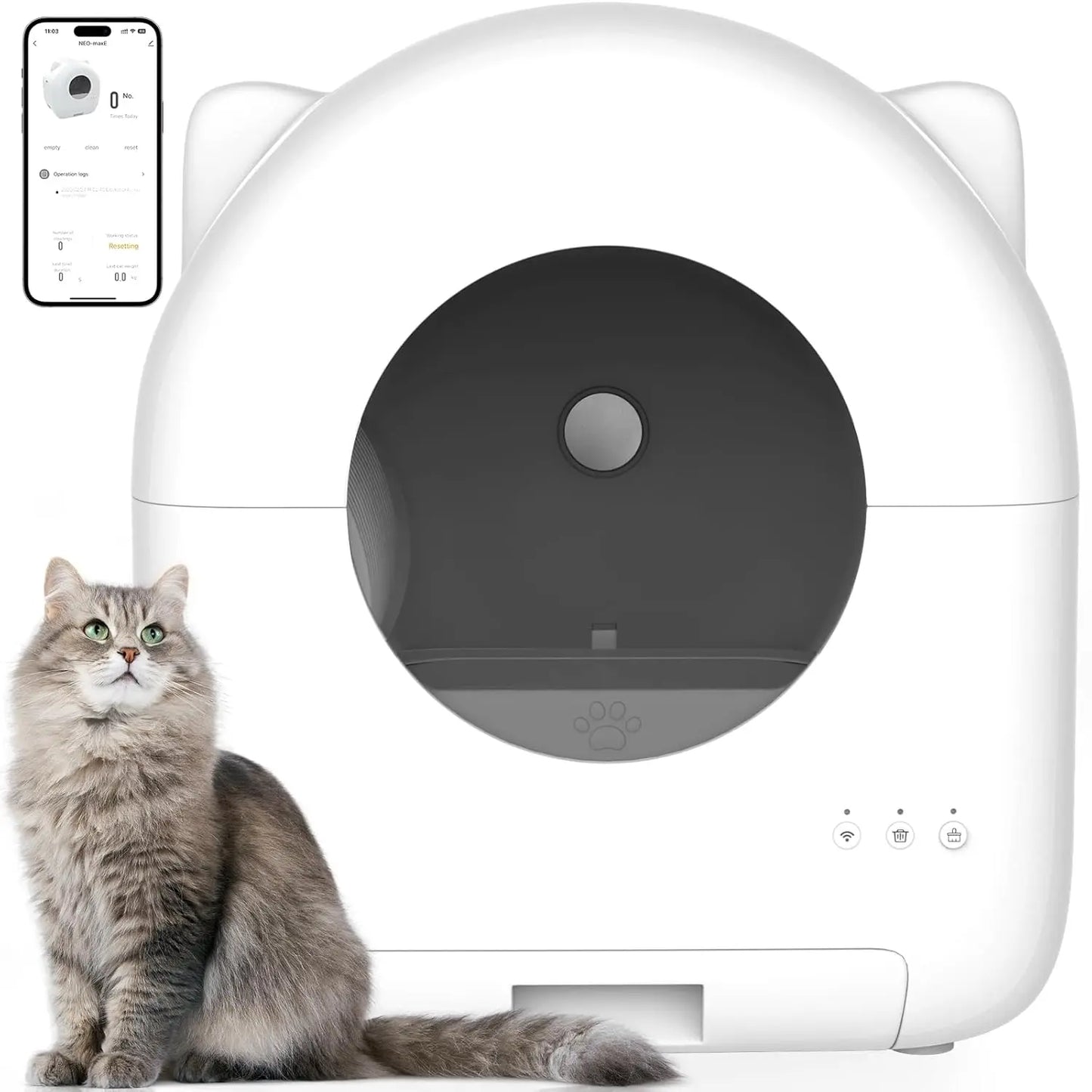 Self Cleaning Automatic Litter Box For Cats With App
