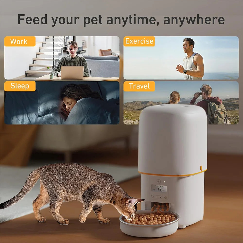 Nityers Automatic Cat Feeder With Voice Recorder And Key Control