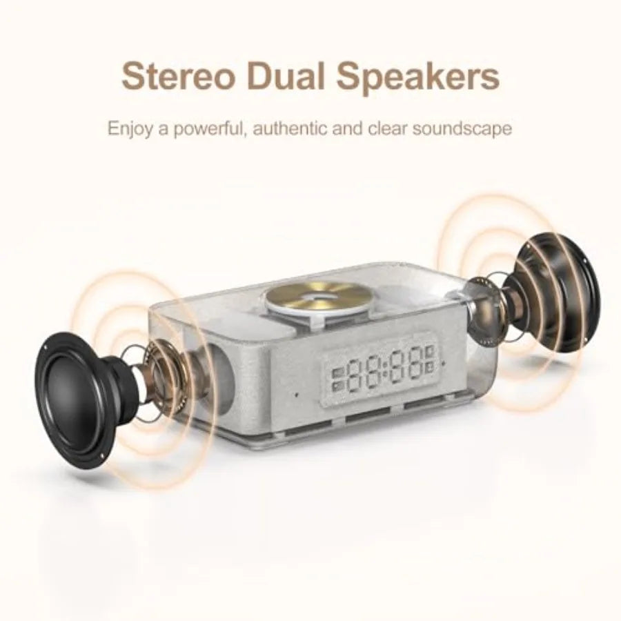 15W Magnetic Wireless Charging Alarm Clock With Noise Machine
