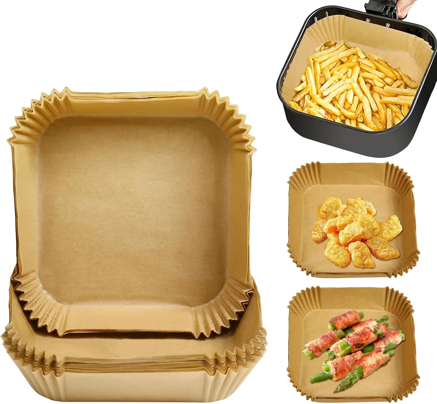 Disposable Air Fryer Parchment Paper Liners For Kitchen Baking Use