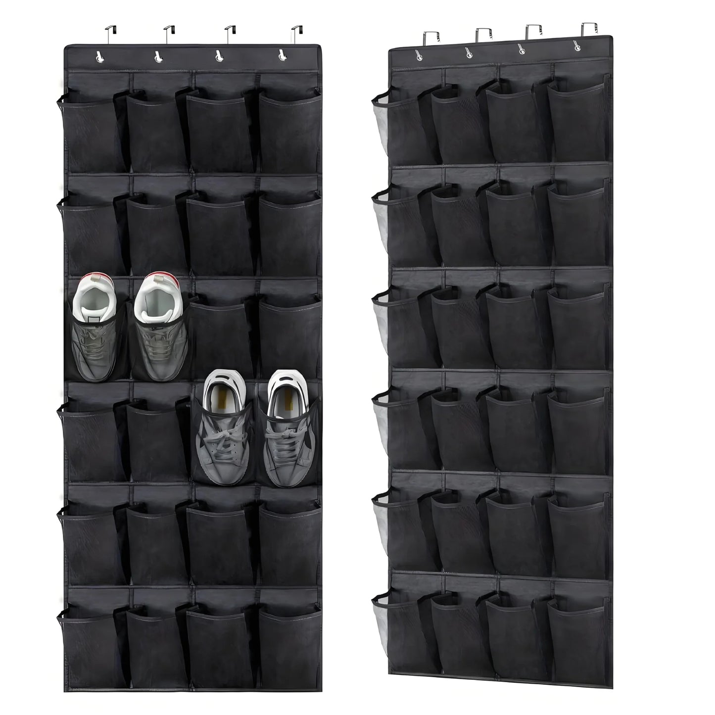 Over The Door Mesh Pocket Shoe Organizer Rack For Closet