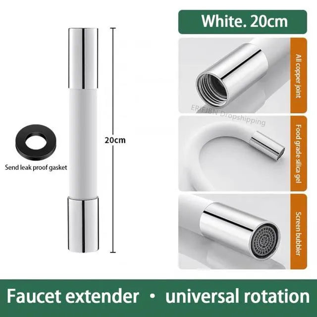 360 Degree Rotating Faucet Extender Silica Gel Splash Guard
