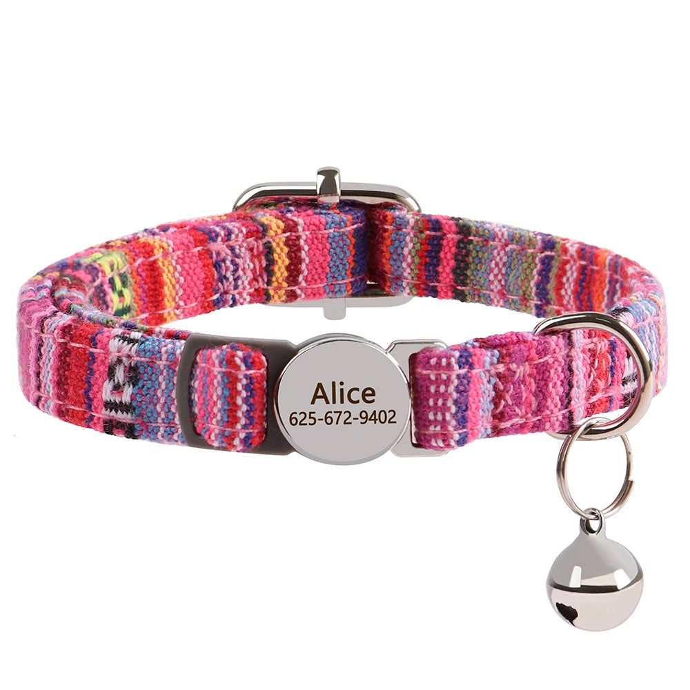 Free Personalized Kitten Collar Engraved With Name