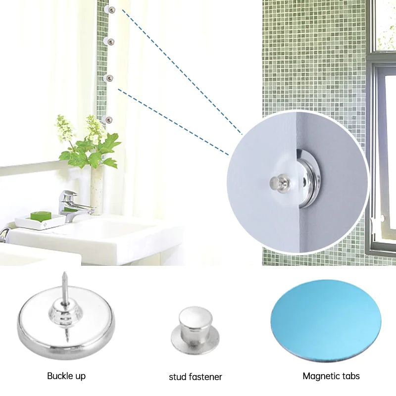 Detachable Magnetic Curtain Button Clip Fastener Aluminum Alloy