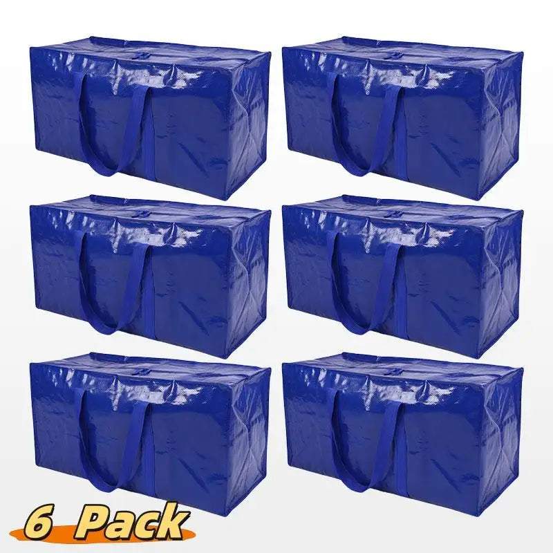 6 Pack Heavy Duty Moving Bags With Zippers And Handles