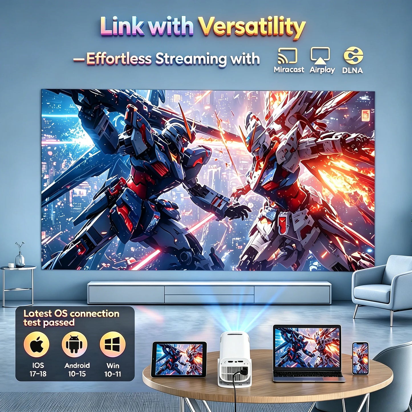 XGODY 4K Projector 12000 Lumen WiFi 6 Bluetooth 5.0