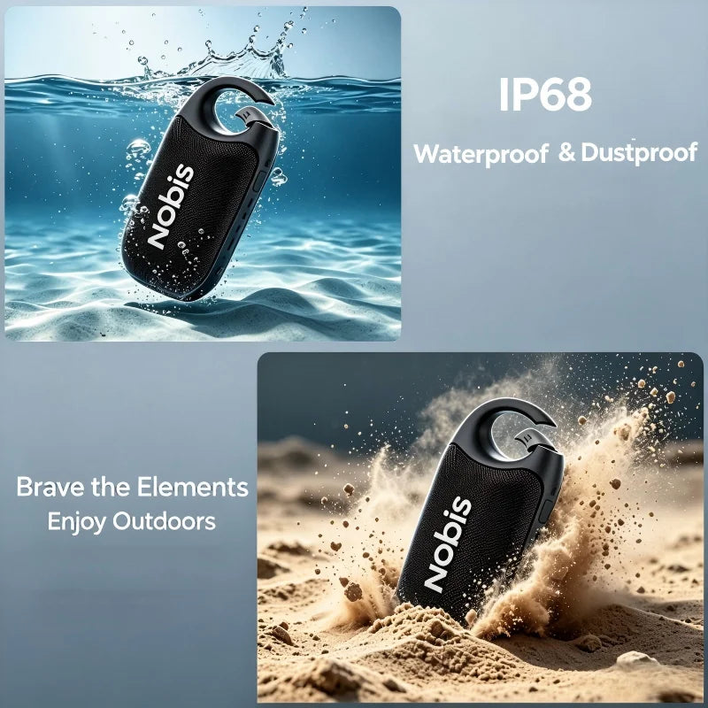 Nobis IP68 Waterproof Bluetooth Speaker 8W Stereo 24H Playtime