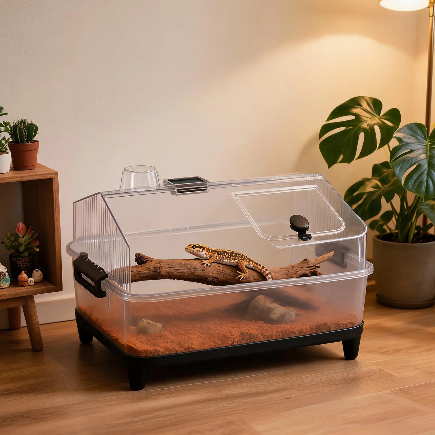 HiMISS Reptile Terrarium Kit With Lid Acrylic Tank