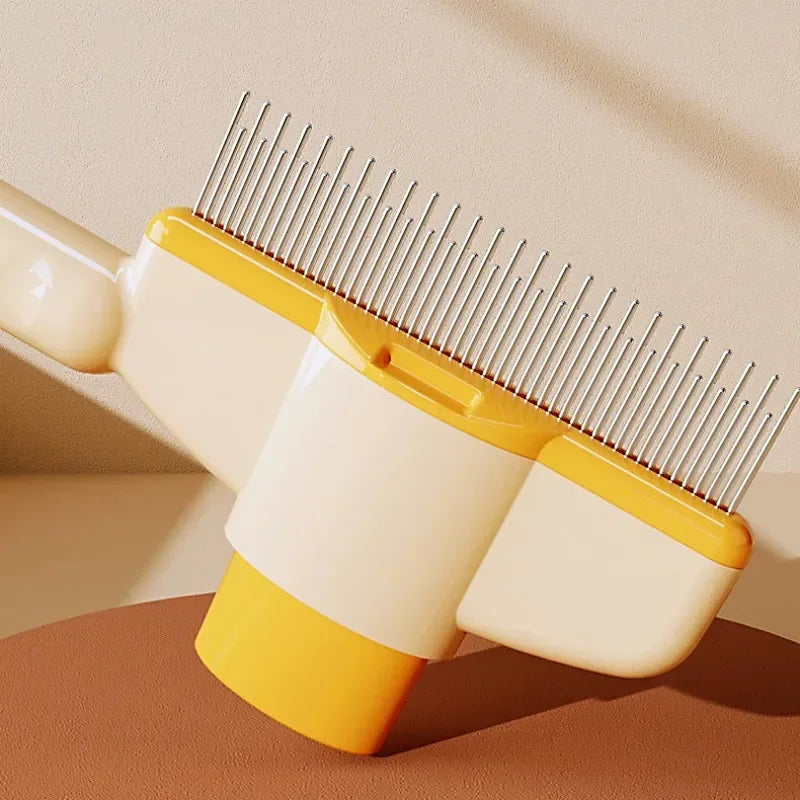 Self-Cleaning Dog Comb One-Button Pet Hair Remover Grooming Brush