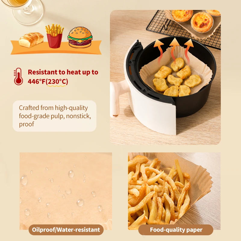 Disposable Air Fryer Parchment Paper Liners For Kitchen Baking Use