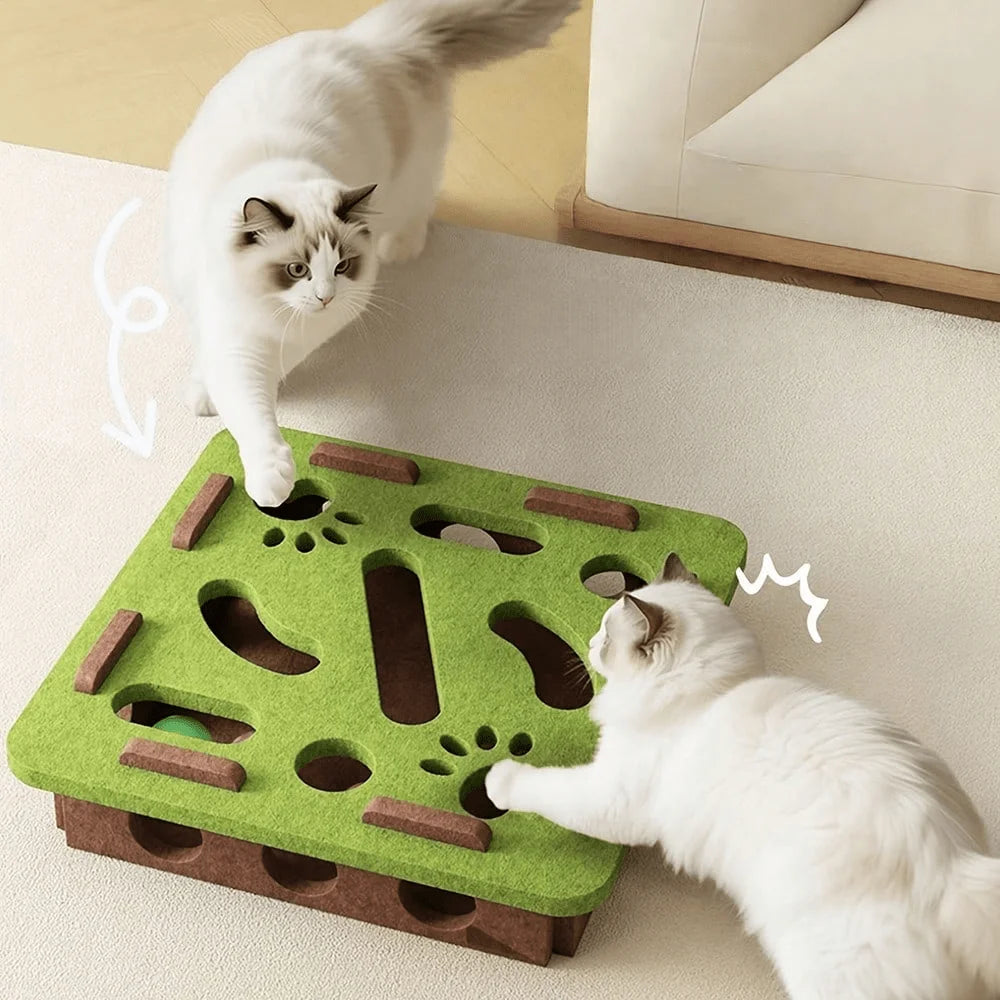 New Interactive Cat Toy With Maze Tunnel And Bell Ball