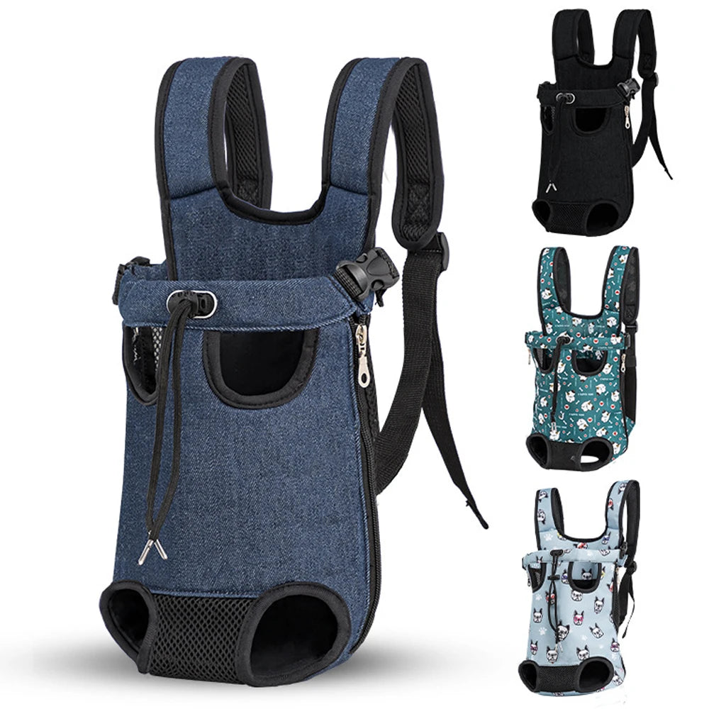 Outdoor Dog Backpack Carrier Breathable Mesh Travel Bag