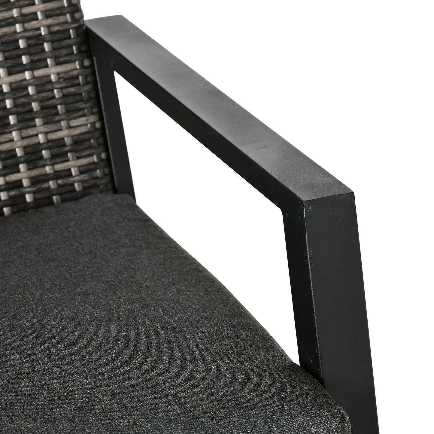Outdoor Wicker Patio Set 4 Pieces With Table And Chairs