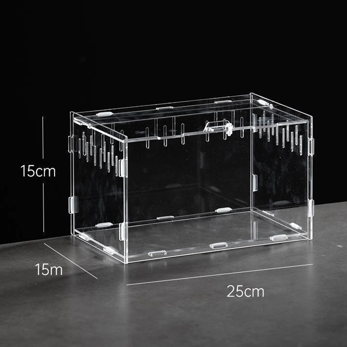 Acrylic Reptile Breeding Box Transparent Terrarium Enclosure