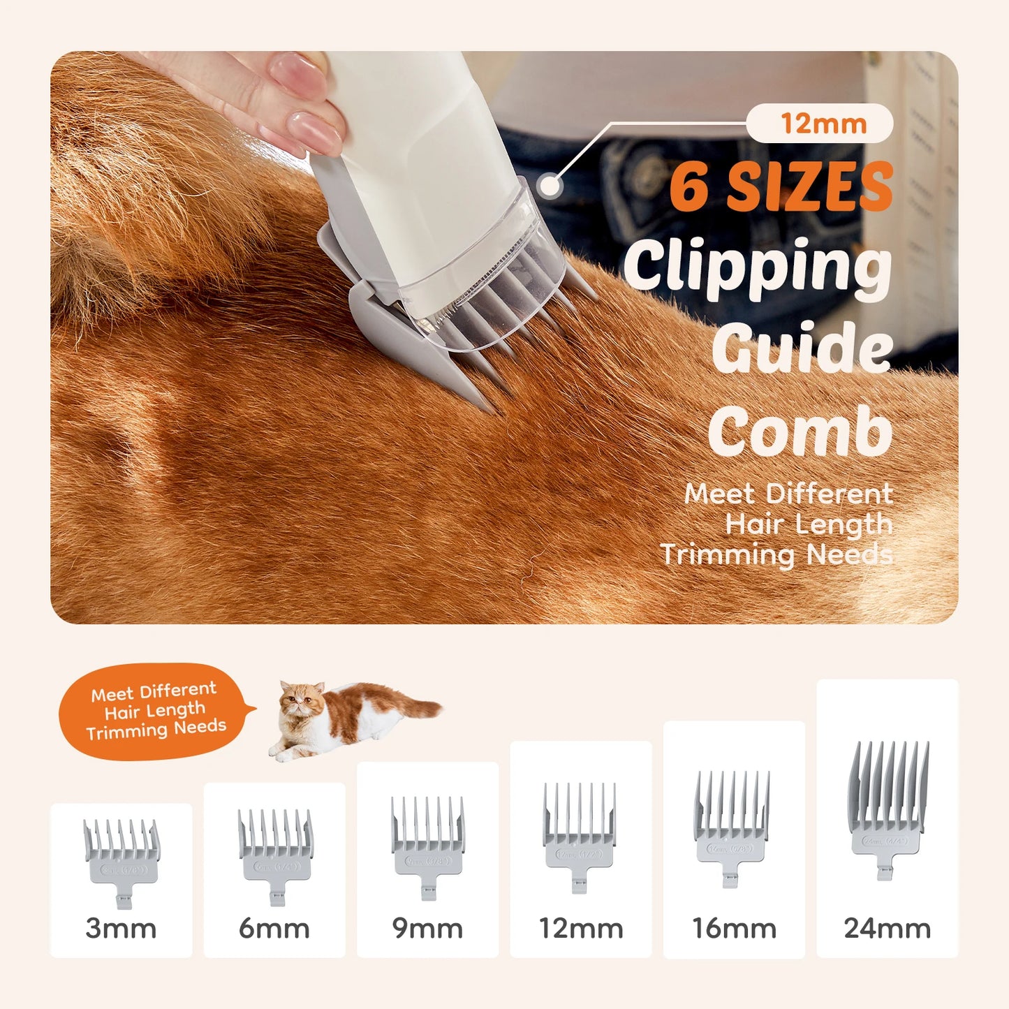 JHK 2.5L Pet Grooming Vacuum Kit With Cordless Low Noise Clippers