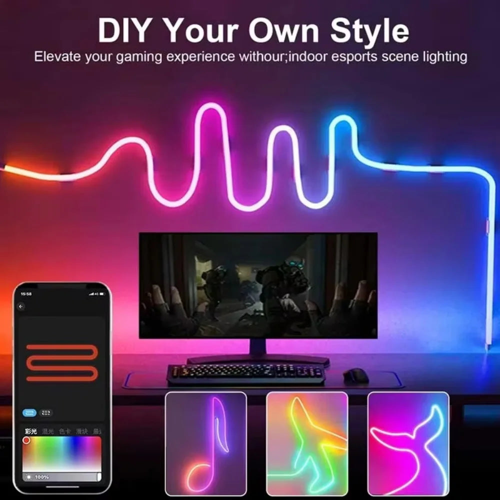 RGB USB LED Strip Lights 15M Music Sync IP65 Waterproof