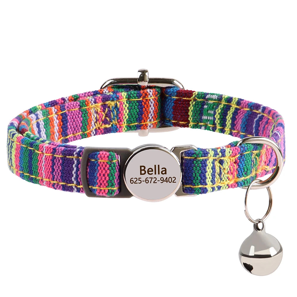 Free Personalized Kitten Collar Engraved With Name