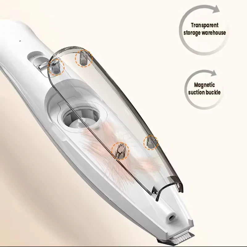 2-In-1 Pet Hair Suction Shaver for Dogs and Cats Rechargeable