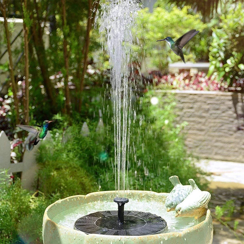 Solar Powered Waterfall Fountain for Garden Pond and Bird Bath