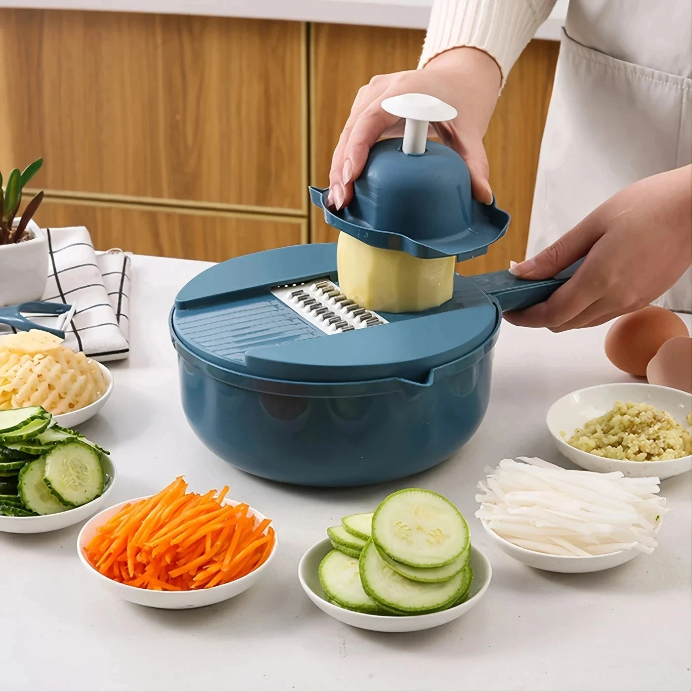Buyyes 9 In 1 Vegetable Cutter Multi Purpose Grater Slicer