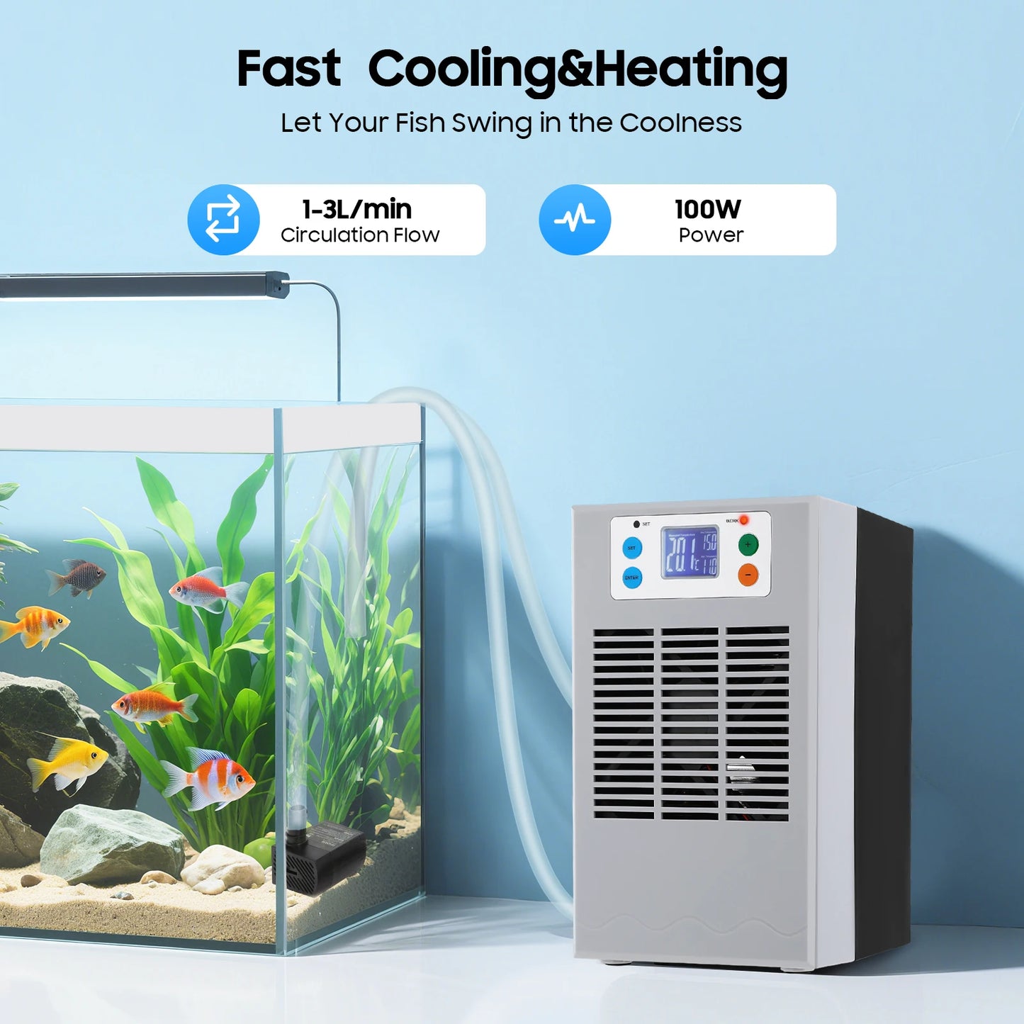 Aquarium Water Chiller Low Noise Cooling With Digital Temperature Control