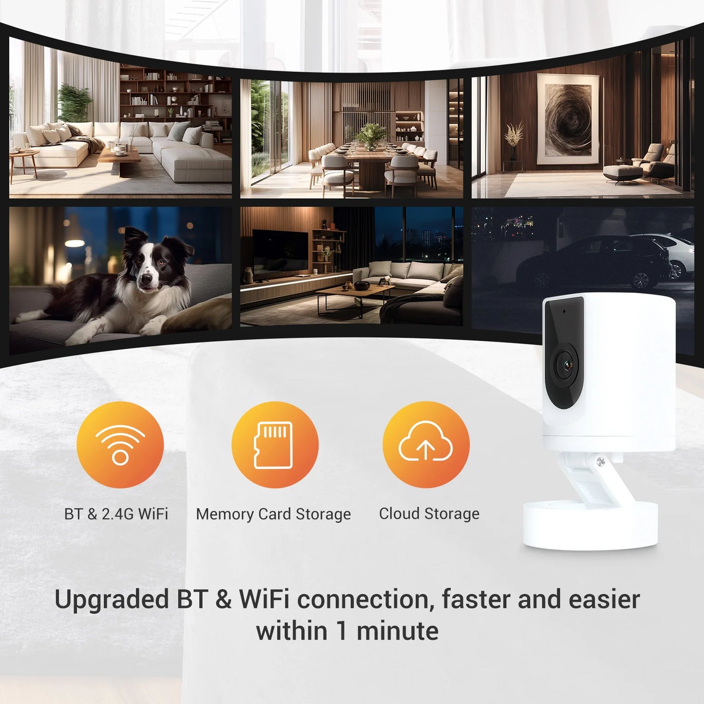 BoyKeep 1080P Indoor Security Camera Two Way Audio Motion Detection