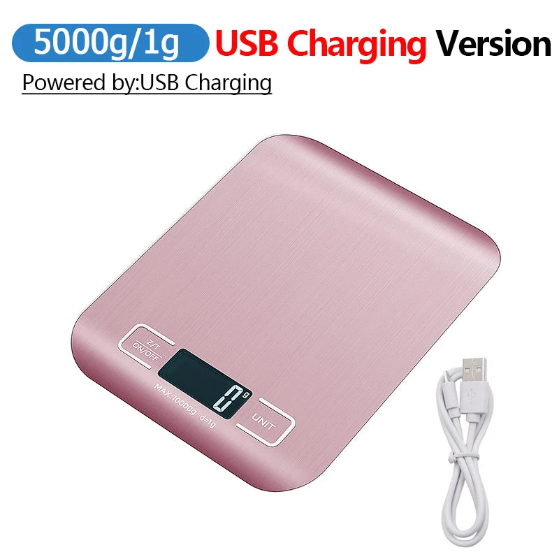 Digital Kitchen Scale LCD Display Stainless Steel Electronic Baking Tools