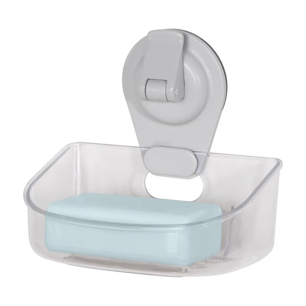 Clear Wall Mounted Suction Soap Dish For Bathroom And Shower