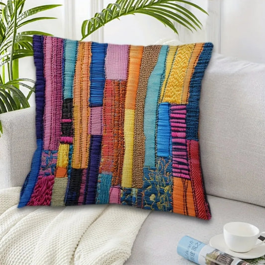 Double Sided Bohemian Striped Cushion Cover For Sofa