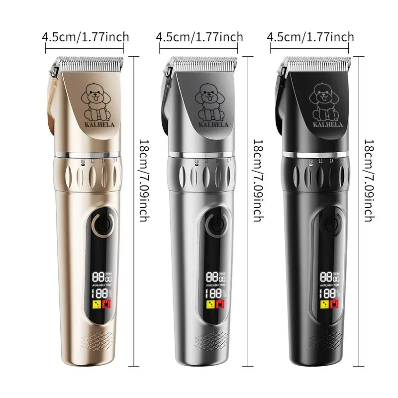 Pet Grooming Kit Rechargeable Electric Trimmer Set With Scissors