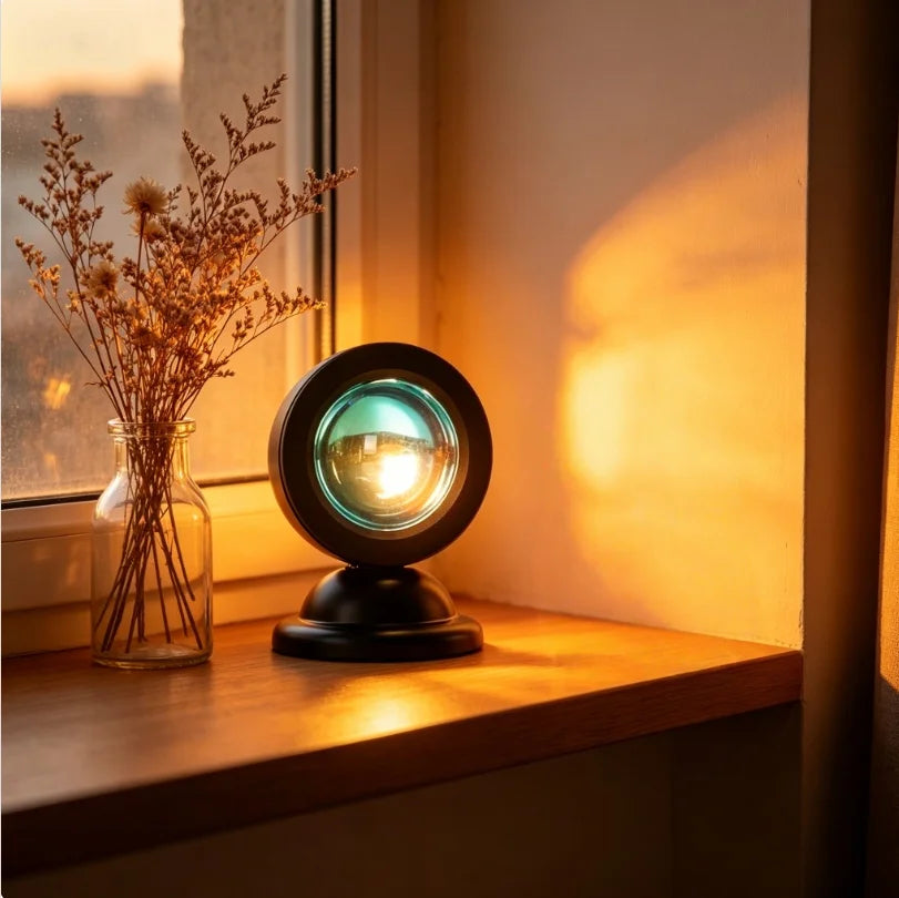 RGB Sunset Lamp Projector With Remote Control USB Night Light