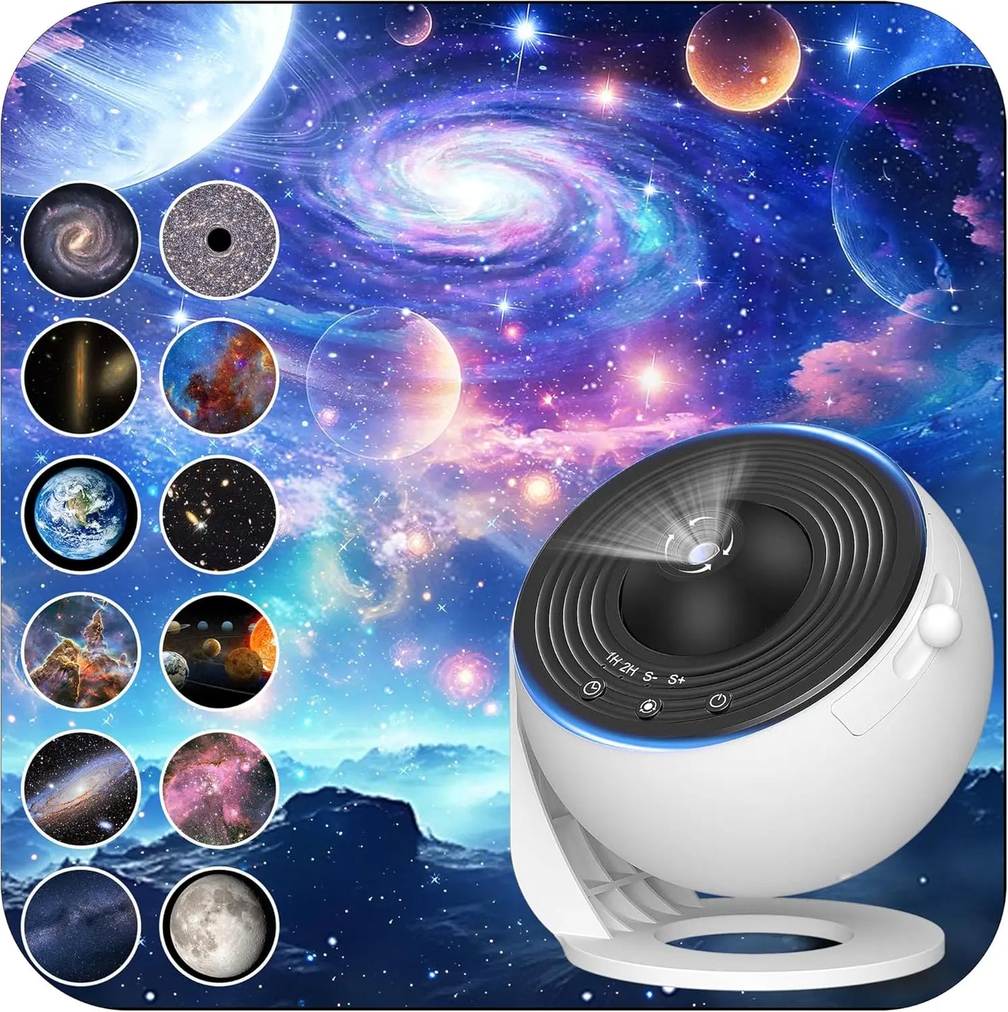 Aiopp Galaxy Projector For Bedroom With 13 Film Discs
