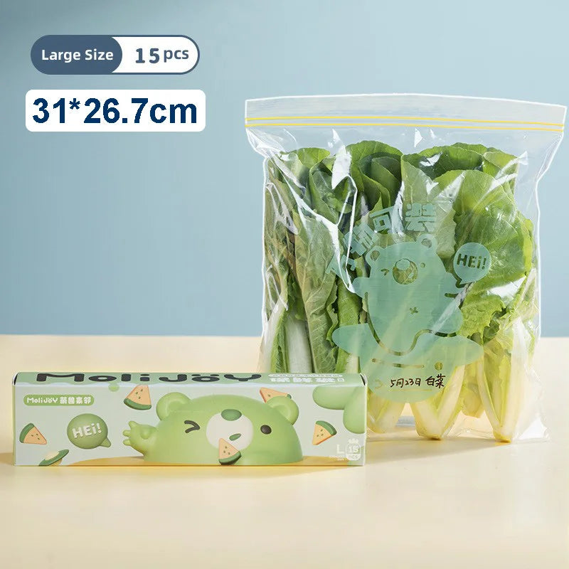 Reusable Zip Lock Bags Food Grade Transparent Storage Bags