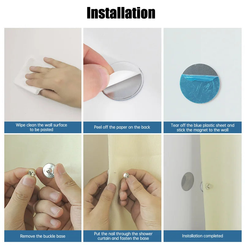 Detachable Magnetic Curtain Button Clip Fastener Aluminum Alloy