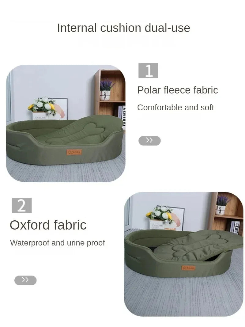 Cozy Winter Dog Bed Sofa Cushion for Pets Fluffy Mat
