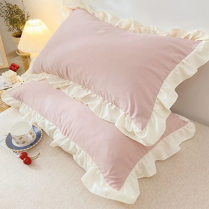 Princess Ruffled Pillowcases For Adults And Kids Premium