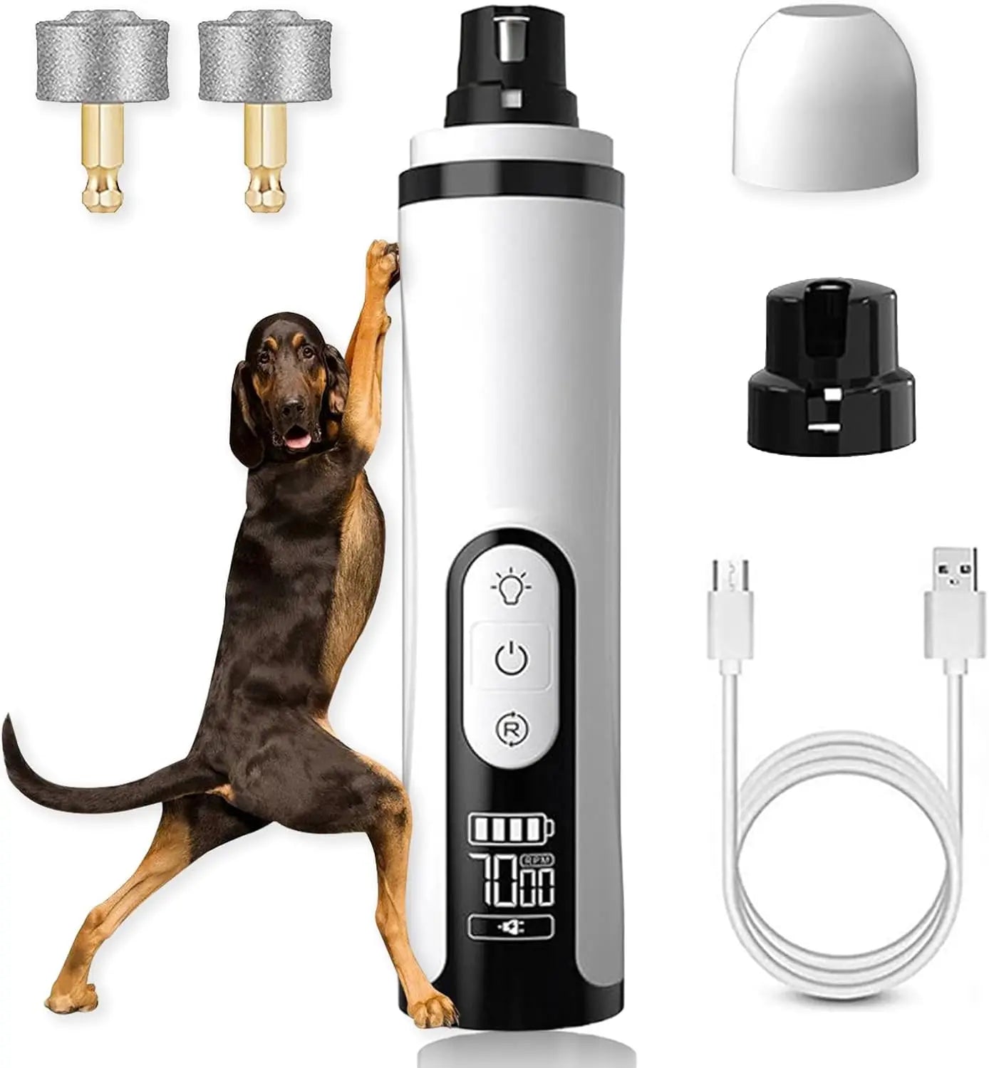 Silent Groom Pro Pet Nail Grinder USB Rechargeable For Dogs